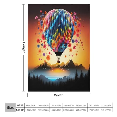 Couverture polaire montgolfière douce et chaude pour lit - 6