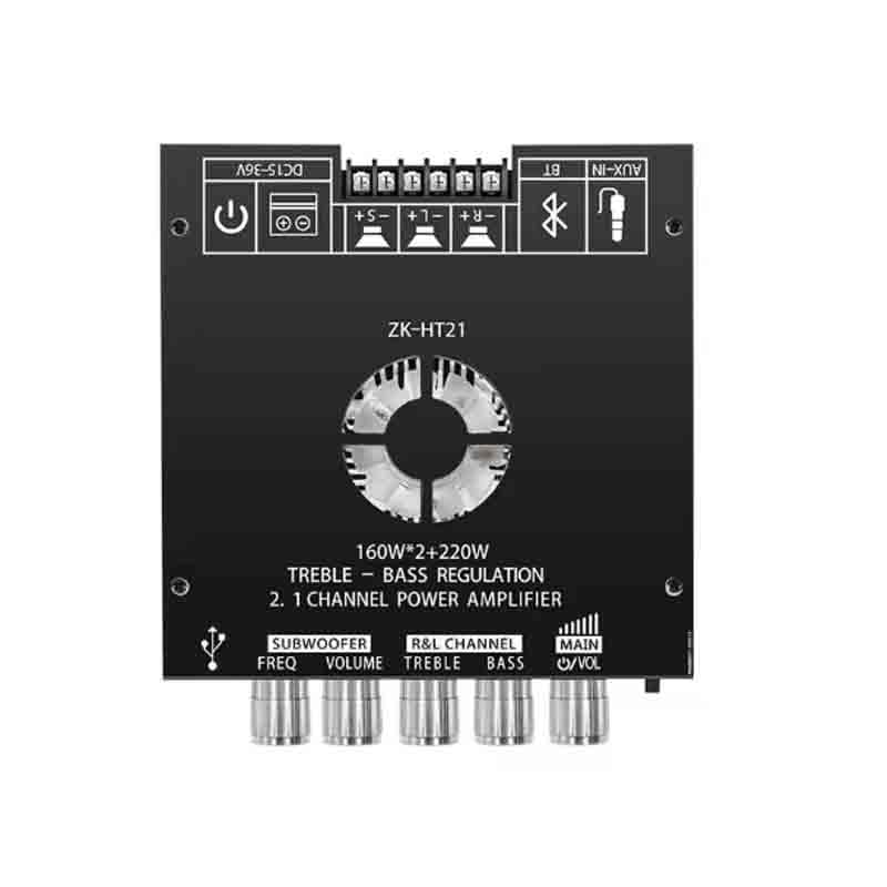 ZK-HT21 TDA7498E 160W×2+220W 2.1 Channel with Treble and Bass Control