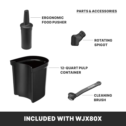Image of Waring Pulp Eject Juice Extractor with 12 Quart Capacity | Heavy-Duty 1.2 Horsepower Centrifugal Juicer Machine, 12 Quart Capacity, Wide 3.15 in Chute for Bars & Restaurants