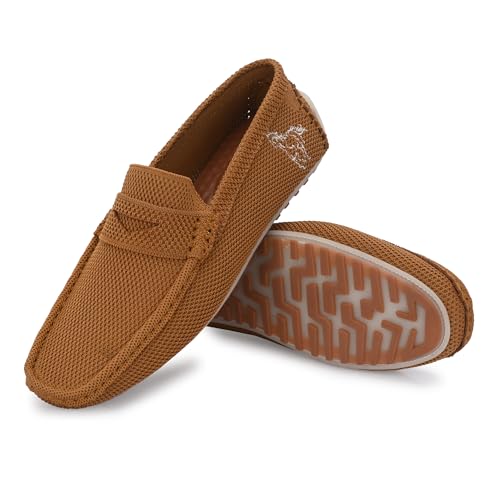 Image of Knit Loafers for Men Casual Fashion and Formal Slip-On Comfortable and Flexible Lightweight Slip Resistant Breathable Machine Washable Trendy Driving Loafers shoes for Men's Designed for all Seasons