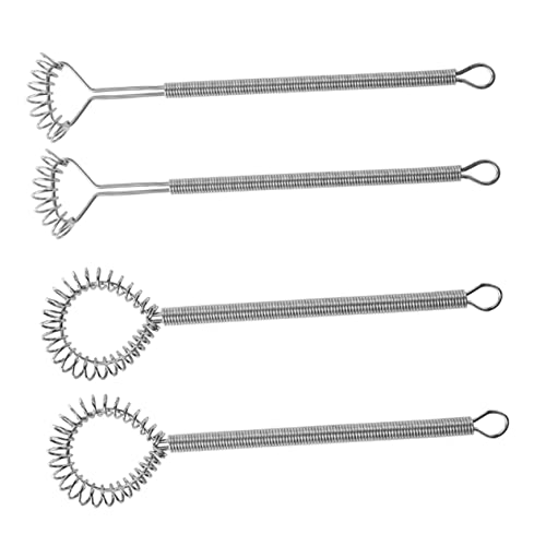 Mobestech 4 piezas Batidores de Inoxidable Batidor Manual Ergonómico para Huevos Cócteles y Salsas Utensilios Multifunción para Cocina y Bar Fácil de Usar y Almacenar