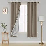 DIMENSION – Matériel : 100% en Polyester, contient 2 Panneaux par paquet, Dimension d’un pan de rideau 135x240 cm (largeur x hauteur). La hauteur est mesurée à partir du sommet de l'anneau.