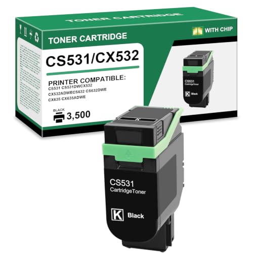 Cartouche toner 75M10K0 avec puce pour Lexmark CS531 et CX532