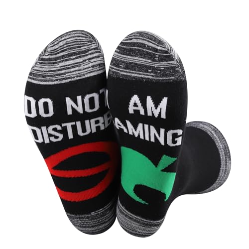Calcetines de gamer Do Not Disturb divertidos con suela antideslizante para evitar el frío