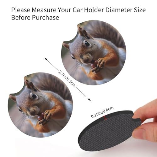 Portavasos para carro 2 piezas negro neopreno miniatura 3