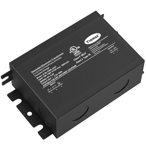 Image of LED Driver 24V 60W DimmableTriac ELV /MLV LED Transformer Compatible with Lutron&Leviton Switches,for LED Strip Lights,Kitchen, Cabinet,UL&FCC-Listed