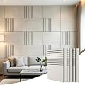 Acoustic Wall Panels 6-Pack 32x24 Inch, Modern Decorative Sound Dampening 4x8 Acoustic Panels, High Density Sound Absorbing for Studio Office Home, covering up to 31 sq ft