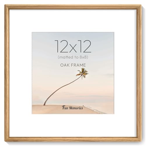 Fun Memories 12x12�C���` �I�[�N���C�� �ʐ^�t���[�� �}�b�g�t�� 8x8�C���`�̎ʐ^�p �ۂ݂�тт��p�f�U�C�� �����K���X �ǂ���f�B�X�v���C�p