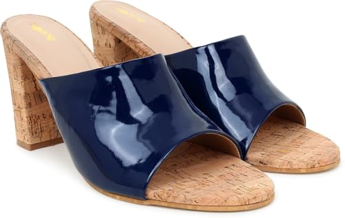 Image of Action Patent Leather Sandals| Pattern| Transparent Block Heel| Ankle Strap Black