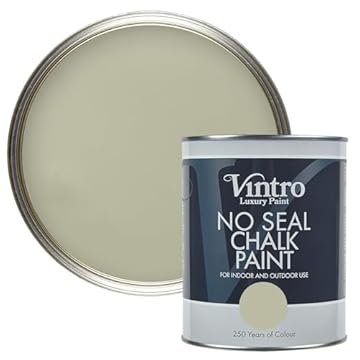 Vintro Paint | Green No Seal Chalk Paint | Interior & Exterior Use | Furniture | Walls | Wood | Metal | 1 Litre (Symphony Green)