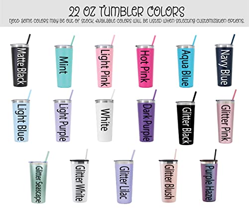 22 Oz Nurse Personalized Stainless Steel Tumbler With Custom Stethoscope Vinyl Decal By Avito - Includes Straw And Lid - Nurse Rn - Nurse Gift #TOP5
