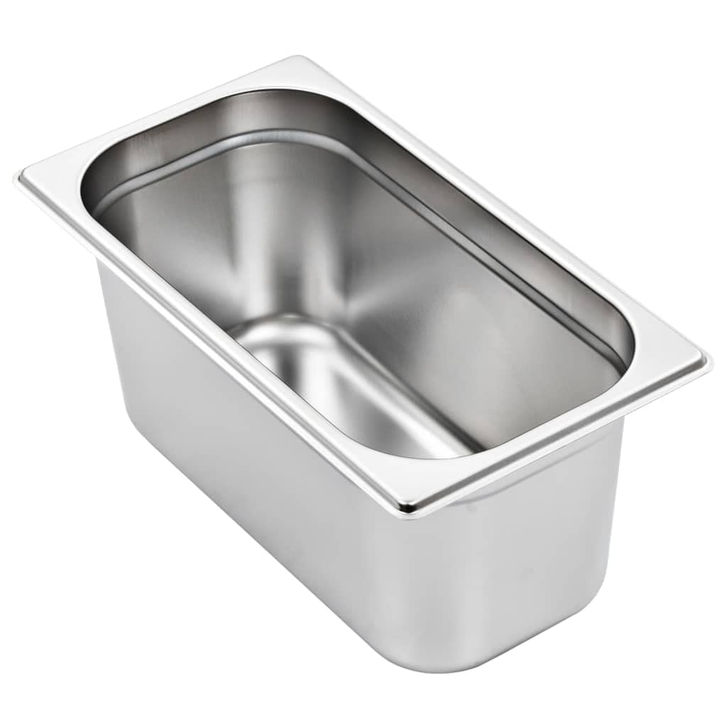 Brokky Contenitori Gastronorm 4 pz GN 1/3 150 mm in Acciaio Inox-Contenitore Gastronorm, Resistenza Termica,Compatibile con i forni a convezione, frigoriferi,Chafing Dishes