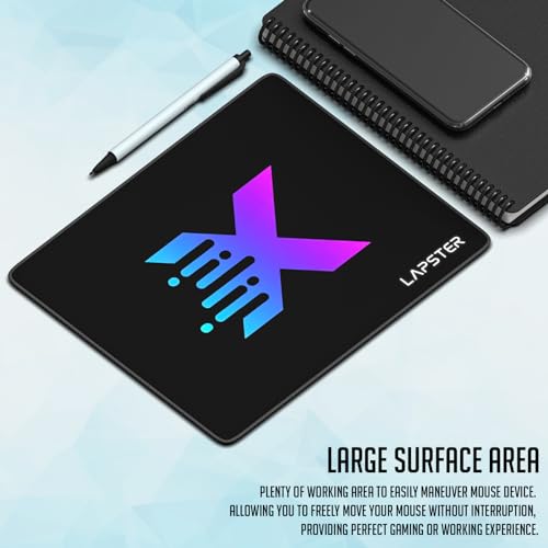 Lapster X Design Gaming Mouse pad, Non-Slip Rubber Base Mouse Pad, with Antifray Stitched Embroidery Edges (220X190X3MM) - Image 5