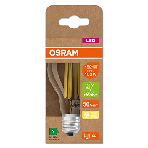Lámpara LED OSRAM de filamento E27, el toque blanco cálido ideal para salones confortables 6