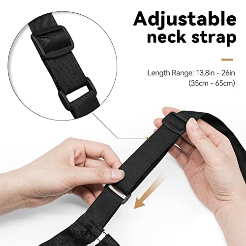 Nlus 2 Pack Cooking Aprons For Women With Pockets Adjustable Kitchen Bib Aprons For Women Men Chef, Black/White Stripe (Classic Black/White Stripes) #TOP3