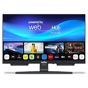 Cello C1924WSH 19″ inch Smart Frameless TV Freeview Play Pitch Perfect Speakers FreeSat, Bluetooth. Disney+, Netflix, Apple TV+, Prime Video, Paramount+, BBC iPlayer Made in the UK (2024 model)