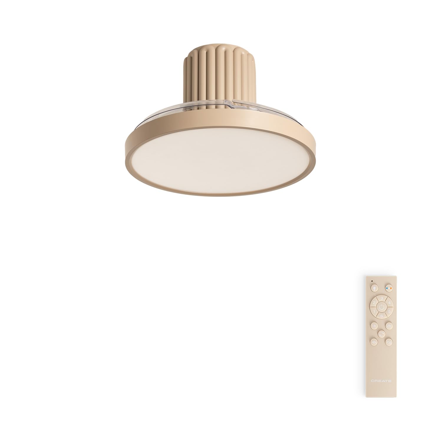 CREATE / WIND CLEAR SCULPT/Ceiling fan with light with sand control/40W, Quiet, 6 speeds, Ø114 cm, retractable blades, programmable, summer-winter function, LED light 3 temperatures