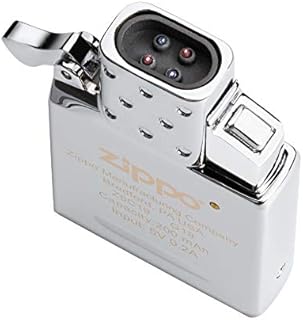 Zippo Rechargeable Arc Lighter Insert, Flameless Insert for Cigars Cigarettes Candles , For Zippo Lighter Case , Electric Lighter for Tobacco Pipe & Cigars , Flameless Lighter, Silver