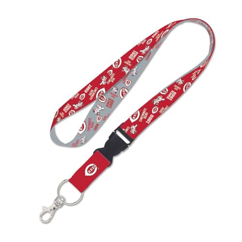 Cordon Cincinnati Reds avec boucle détachable robuste et sangle large