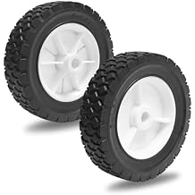 6 Inch Plastic Wheels Replaces for Oregon 72-106, Universal Wheels Tires Compatible with Craftsman AYP MTD Lawnmower, Replacement Radio Flyer Wagon BBQ Grill Trash Can Hand Truck Lawn Sprayer