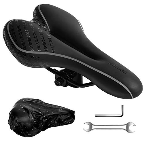 Homoto Gel Selle VTT Hommes et Femmes, Selle Velo VTT Confortable Ergonomique, Siège de Vélo pour VTT/Vélo de Route/Vélos de Ville/Vélo de Course Cover