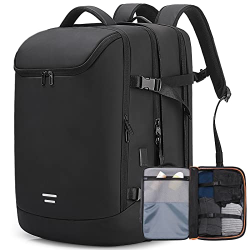 TANGCORLE Travel Carry on Backpack 50L Expandable Flight Approved Backpacks 17.3 inch Laptop and USB Charging Port bags Water Resistant Business Back Pack for Women & Men…