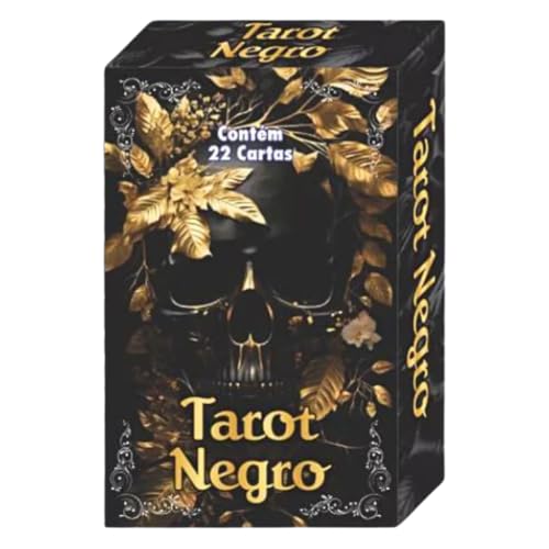 Tarot Negro Baralho com 22 Cartas Manual Próprio Desenhos Místicos