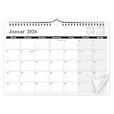 SKYDUE Kalender 2025, Monatskalender 2026 Wandkalender Für Zuhause Und Büro, 18 Monate (Juli 2025 - Dezember 2026), Wandkalender A4 Querformat,Monatskalender Idealer Für Paare Und Familien
