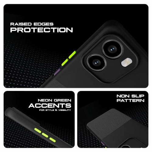 Image of AIBEX Premium Back Cover Case Compatible for Redmi 15A 5G | Scratch & Drop Tested Shockproof Matte Texture Case with Soft Microfibre Lining | Slim Fit Cover with Anti-Scratch Finish - Black