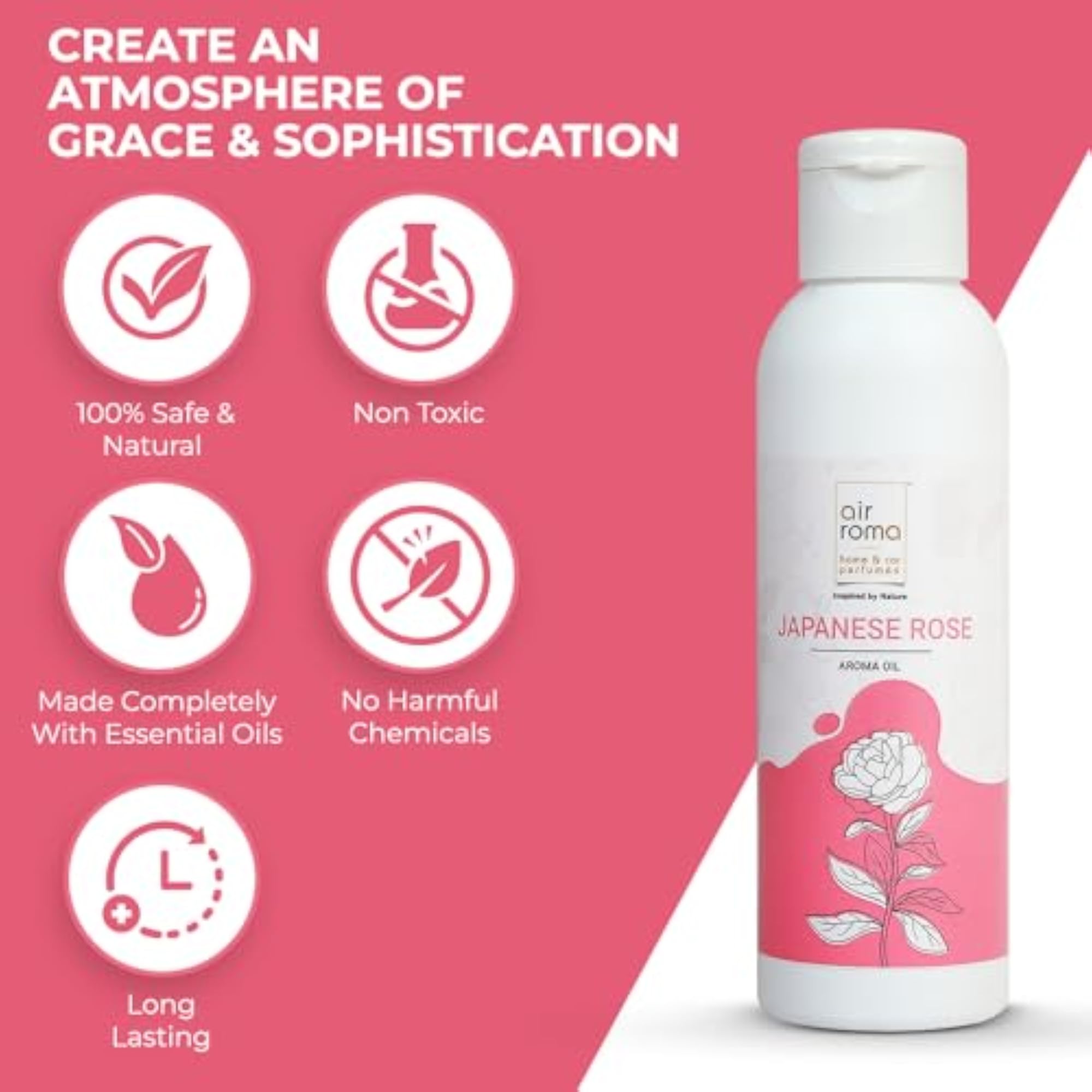 Japanese Rose Aroma Diffuser Oil, 100ml