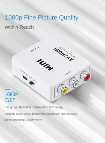 Convertisseur RCA vers HDMI adaptateur pour connecter décodeur et caméra - 7