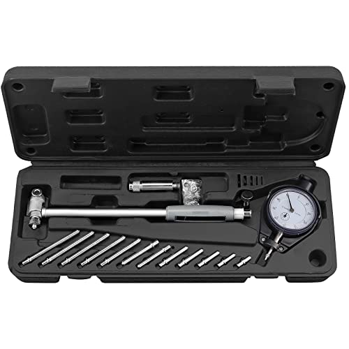 Neoteck Jauge d'Alésage 50-160MM(2-6 inch) Indicateur de Cadran Mécanique 0-12.7MM Calibres d'Alésage en Alliage d'Aluminium Jauge d'Alésage à Cadran 0.01 mm Cover