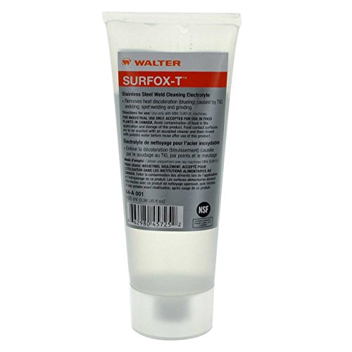 Walter 54A001 Surfox-T Heavy Duty Weld Cleaning Electrolyte [Pack of 6] (100 ml) - Non Flammable, VOC Free Cleaning Solution. Cleaning Supplies