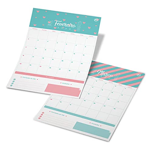 Calendário Planner 12 folhas Personalizadas, DAC, Calendário Planner 12folhas Personalizadas 3012, A