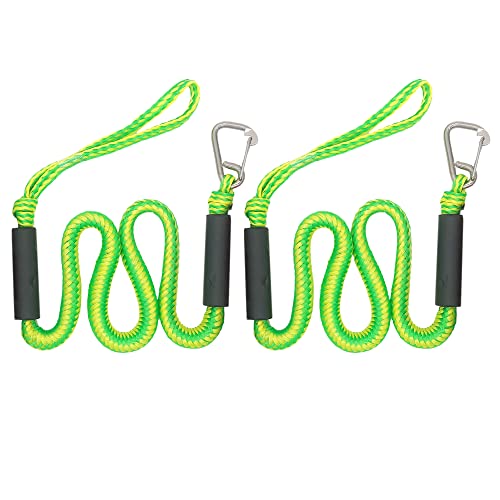 Tendeurs avec clip en acier inoxydable pour bateau vert 1,2m x2