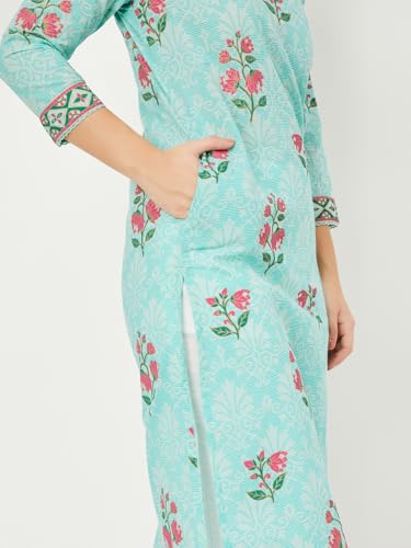Image of Max Women's Cotton Blend Regular Fit Casual Kurta