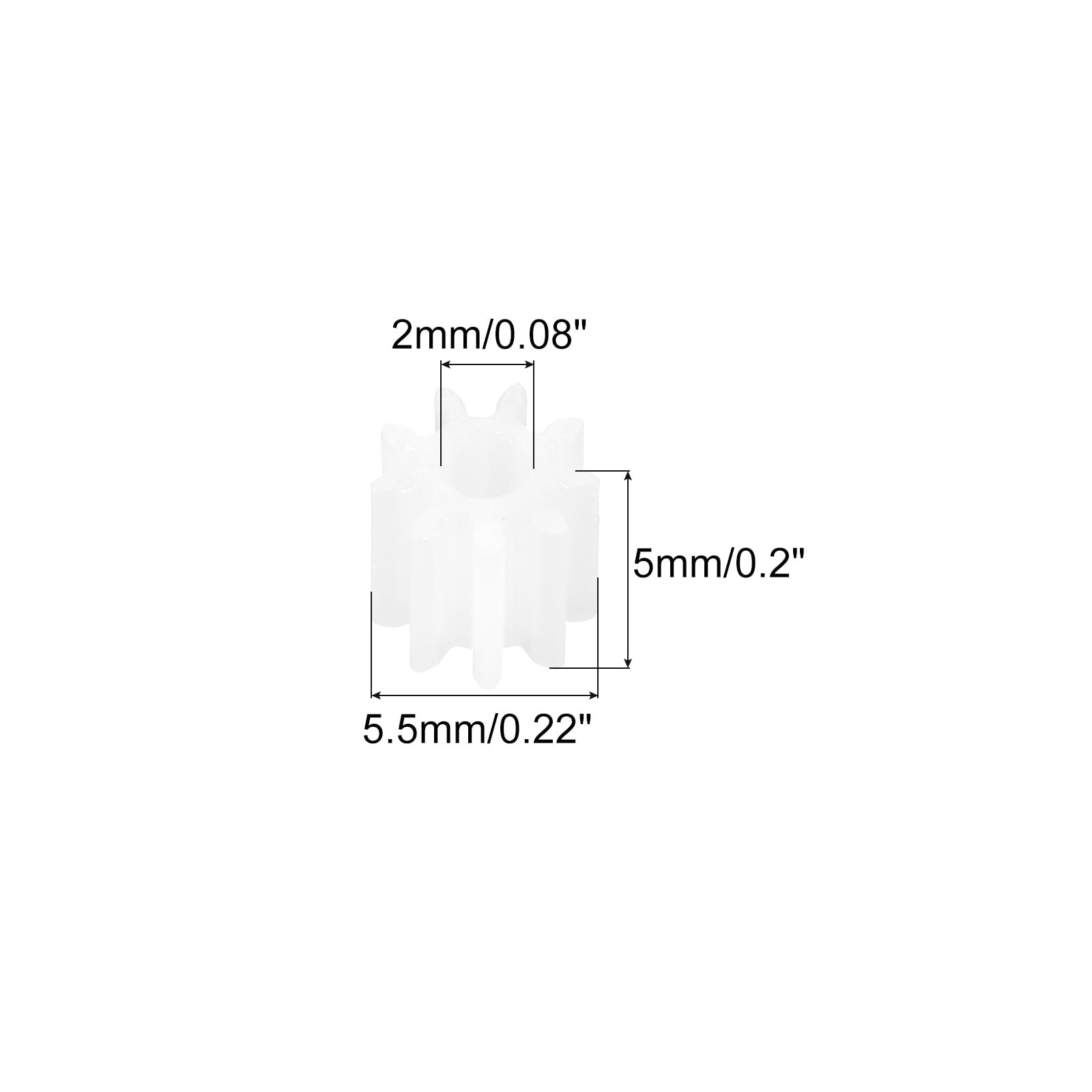 MECCANIXITY 30 Pcs Plastic Gears 9 Teeth Plastic Motor Gear Model 92A Reduction Gear for RC Car Model DIY Robot (White, Module 0.5)