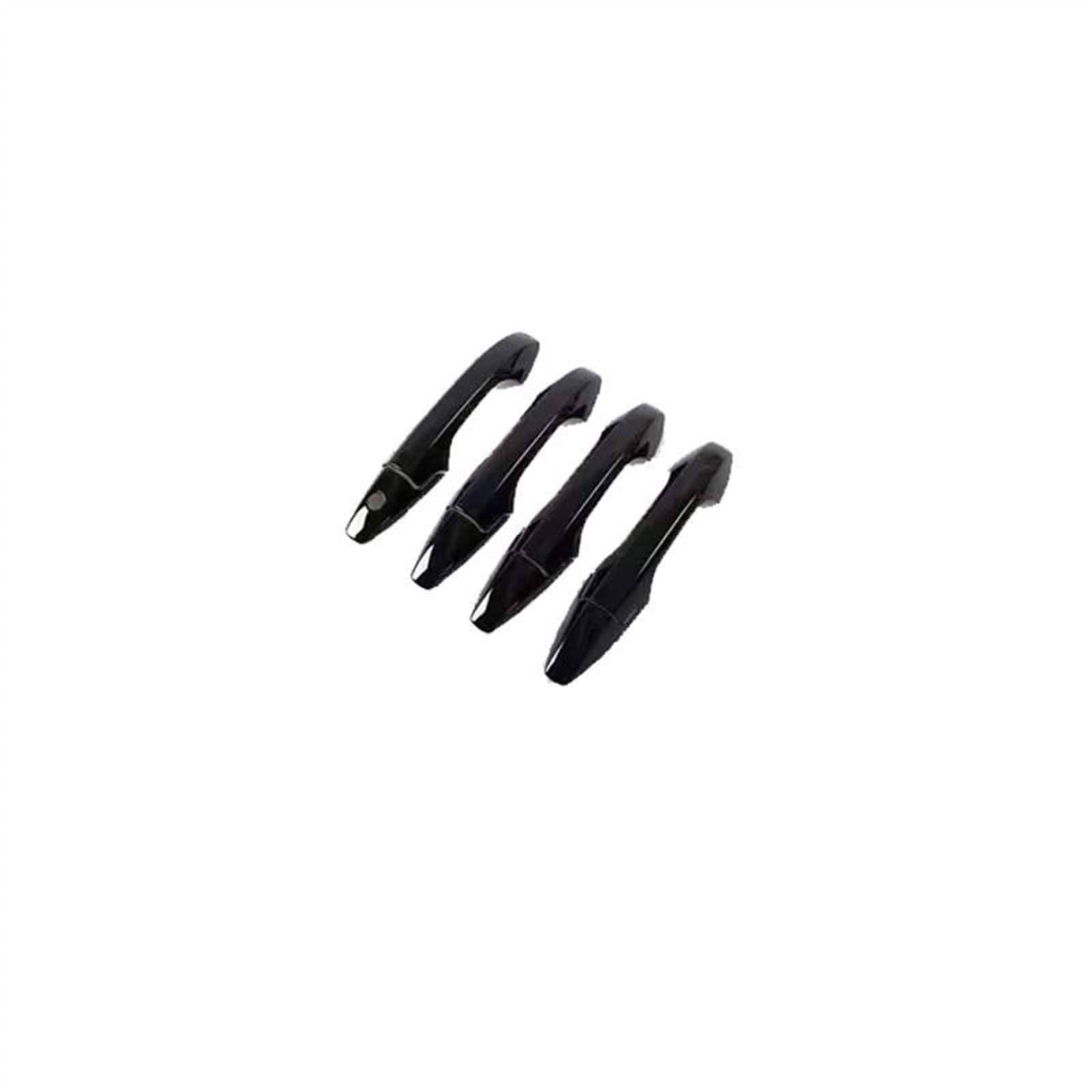 Kjhopy Black Chrome Door Handle Cover Trim Molding Catch Overlay Garnish Cap Cup Protector For Crv Cr-V Cr V 3 Mk3 Iii 2007~2011 Exterior Door Handle(Black)