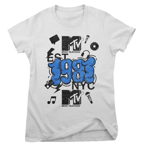 T-Shirt MTV NYC 1981 Officiel Femme en coton confortable