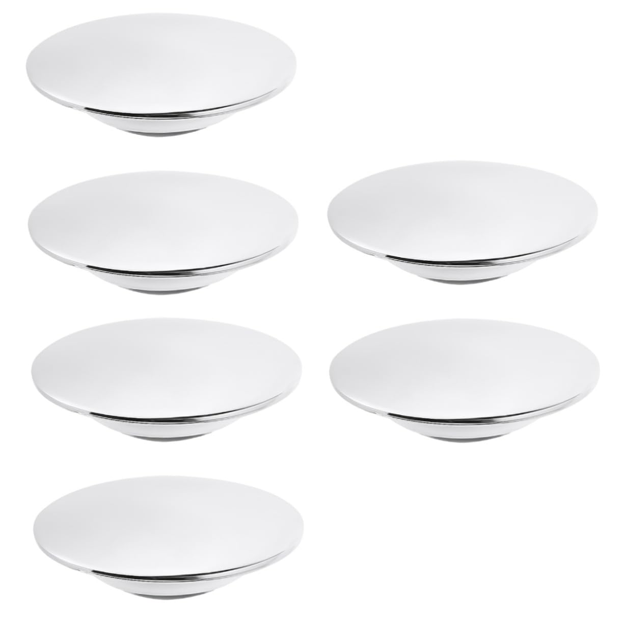 SHINEOFI 3 Set Pannello Di Rimbalzo Tappo Del Lavandino Rimbalzante Scarico Della Vasca Da Bagno Copripiletta Per Lavabo Coperchio Di Scarico Lavello Silver Acciaio Inossidabile 2 Pezzi * 3