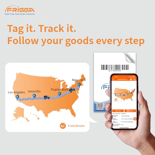 Image of Frigga Smart Tag Near-Real-Time Temperature Logger Single Use Smart App Control for Pharmacy Cold Chain Logistics High Accuracy with PDF Report