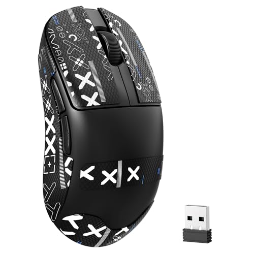 Image of MAGIC-REFINER AJ199 Superlight Wireless Gaming Mouse,BK3633 Tri-Mode BT /2.4G Wireless /Wired Mouse with Grip Tape,24000DPI,1000Hz Polling Rate,600mAh,Med Size,5 Programmable Buttons for Pc /Mac,BlackPRO