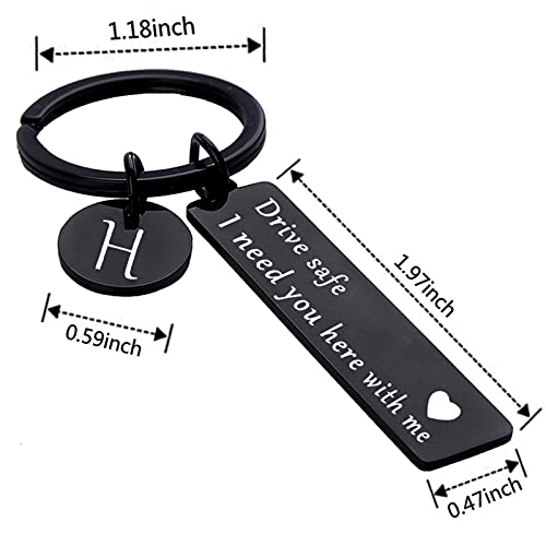 Image of drive safe keychain for him key rings for her men boyfriend