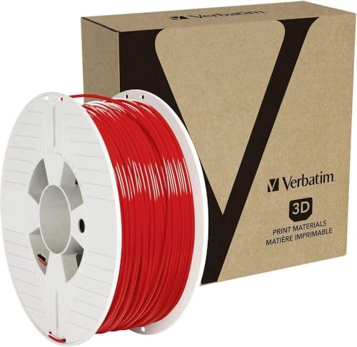 Filament PETG Verbatim 55061 rouge en diamètre 2.85 mm pour imprimante 3D FDM en bobine de 1 kg