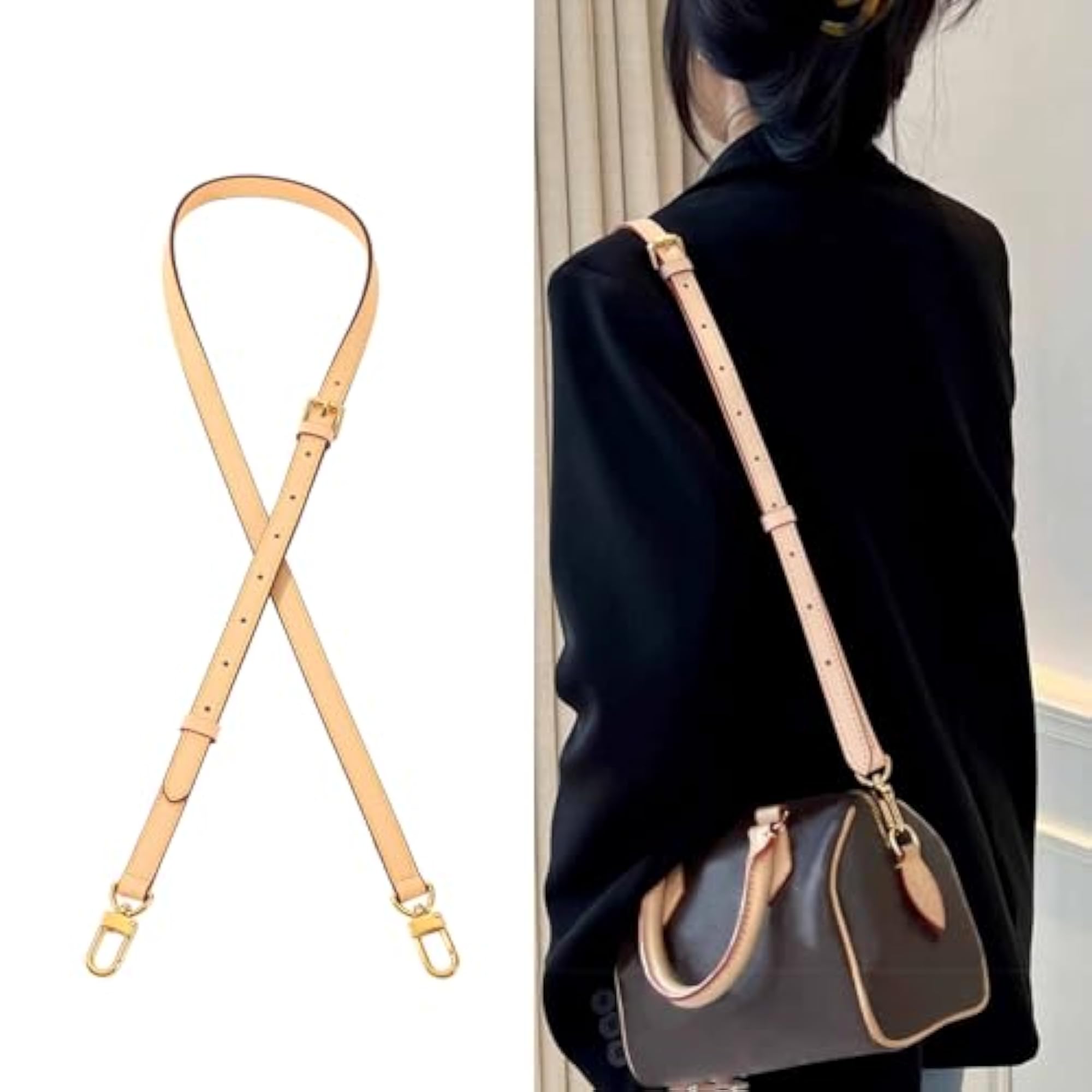 Vachetta Leather Replacement Adjustable Shoulder Strap