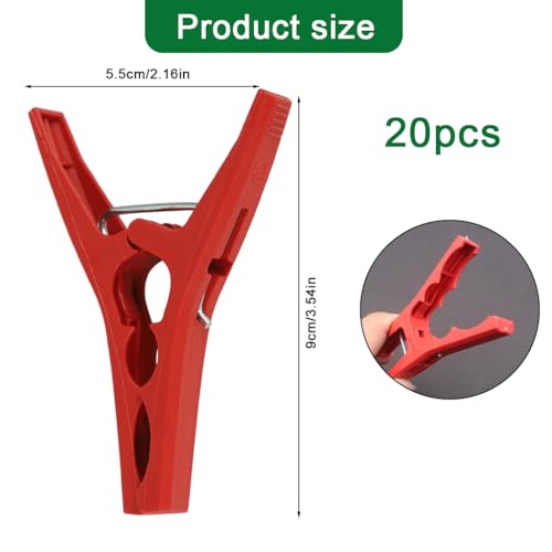 Image of HASTHIP 20Pcs Plant Clips, 3.5 inch Vine Support Clips Reusable Garden Plant Clips for Stems & Climbing Plants, Snap-On Clips for Trellis, Tomato, Orchid, and Vegetable Support