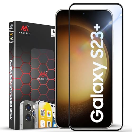 Image of Mr.Shield Top-Notch HD+ Tempered Glass Screen Protector Guard for Samsung Galaxy S23 Plus 5G (6.6 Inch), 9H Hardness, Military Grade Protection, Easy Installation kit