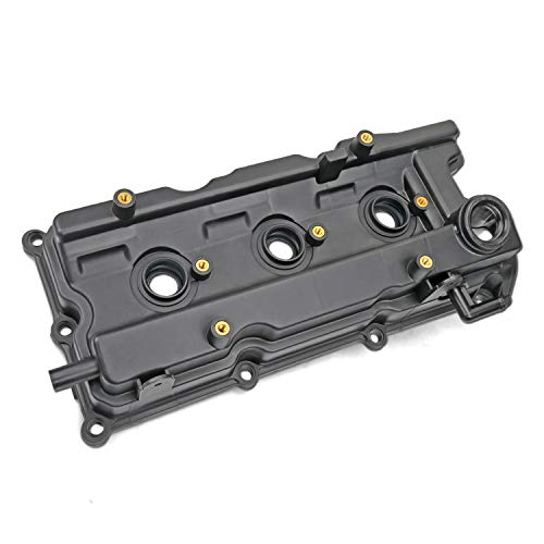 Engine Valve Cover Set With Bolts & Oil Cap & Gaskets & Spark Plug Tube Seals & Pcv Valve Compatible With 2002-2007 Nissan Altima Maxima Murano Quest Infiniti I35 Vq35De V6 3.5L Part# 264-984 265-985 #TOP4