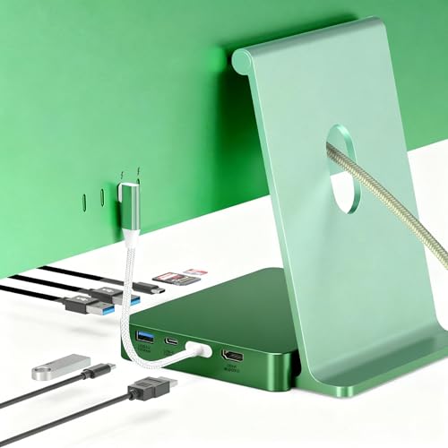 USB C Hub for iMac 24 inch 2021/2023/2024, 8 in 1 Mac USB Hub with M.2 SSD Expansion (SSD Not Included)，with USB A/C 3.2 10Gbps, SD/TF, HDMI iMacM1 M3 M4 Dock