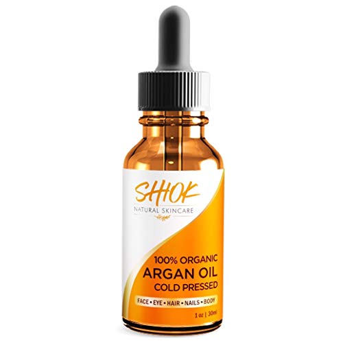 100% Organic Virgin Argan Oil of Morocco, Cold Pressed, Unrefined, Hexane Free for Face, Body, Skin, Hair and Nails, Anti Aging Moisturizer, Dry Scalp, Split Ends, Stretch Marks for Men and Women